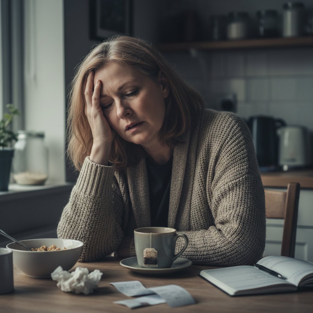 Before — exhausted by symptoms